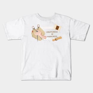 Craftiness is Happiness Kids T-Shirt